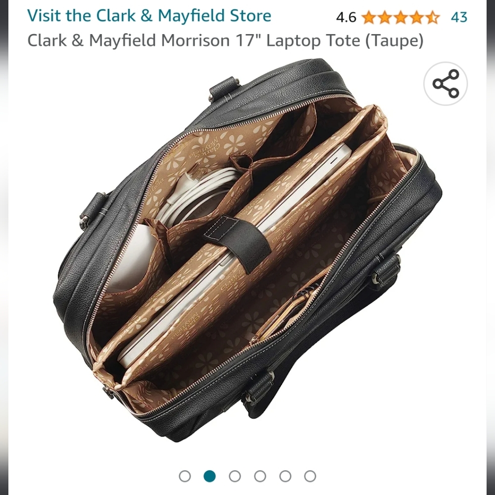 Clark & Mayfield Large laptop bag 17" laptop